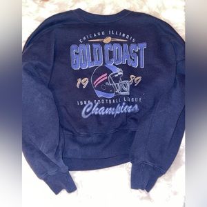 Amber Crombie and Fitch, vintage crewneck size small can fit, medium navy blue